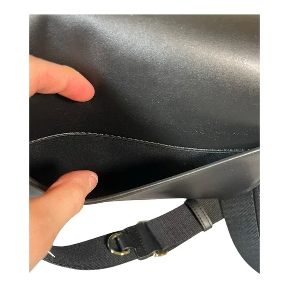 Lululemon Cactus Leather Crossbody Bag Black With Gold Hardware & Dust Bag - Picture 13 of 16